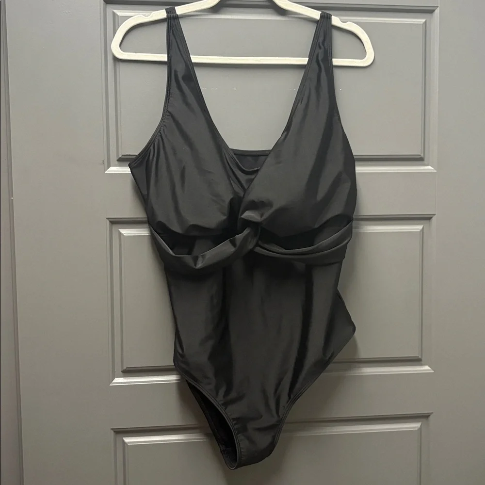 Black one piece bathing suit NWOT